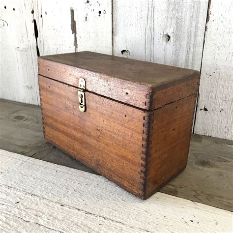 antique wood box metal lid|wood box with lid 13x13.